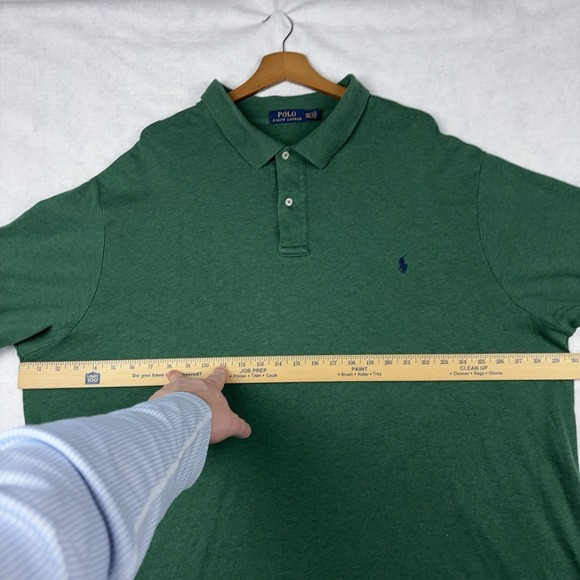 Polo Ralph Lauren Polo Shirt Men's 4XLT Tall Green Short Sleeve Blue Pony Preppy - Picture 6 of 9